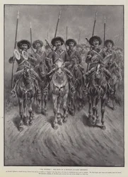 De zangers, de band van een Russisch cavalerie regiment